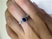 Anello Crivelli Donna in Oro bianco Zaffiro blu 0.43 Ct 035-VR26731 ZAFFIRO - 035-VR26731 ZAFFIRO